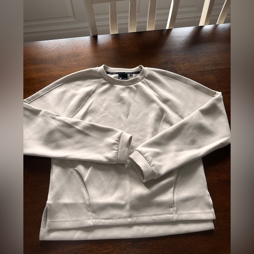 Spyder Cream Crewneck Sweatshirt Sz M